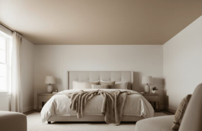 Бежевые натяжные потолки рисунок 1