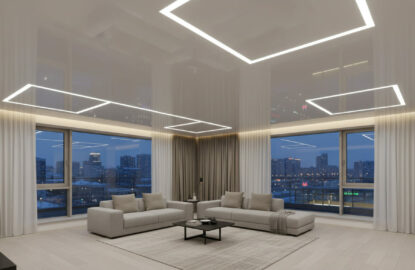 Установка натяжных потолков (Спартак) рисунок 1279