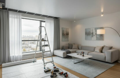 Установка натяжных потолков (САО) рисунок 1466