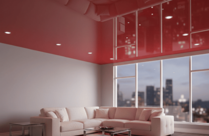 Красные натяжные потолки рисунок 1228