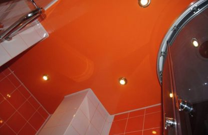 Оранжевые натяжные потолки рисунок 3