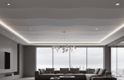 Серые натяжные потолки рисунок 1