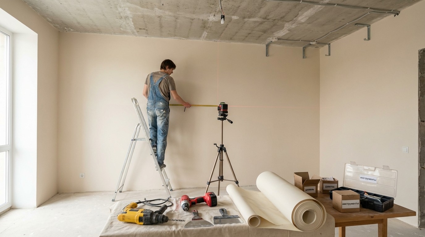 Монтаж натяжного потолка своими руками рисунок 541