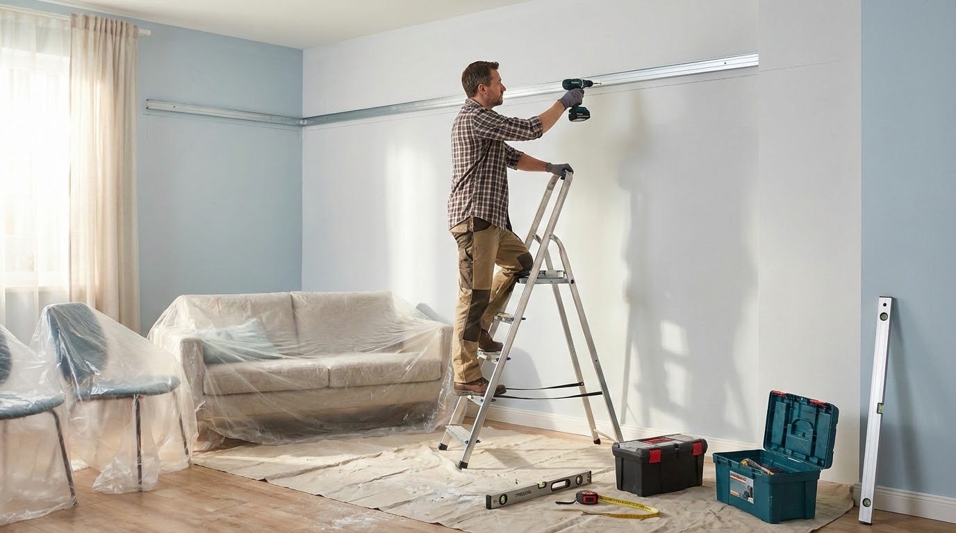 Как установить натяжной потолок своими руками рисунок 4684