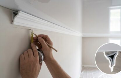 Как установить плинтус на натяжной потолок рисунок 4661