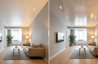 Сатиновые и матовые натяжные потолки – отличия и сравнение рисунок 5170